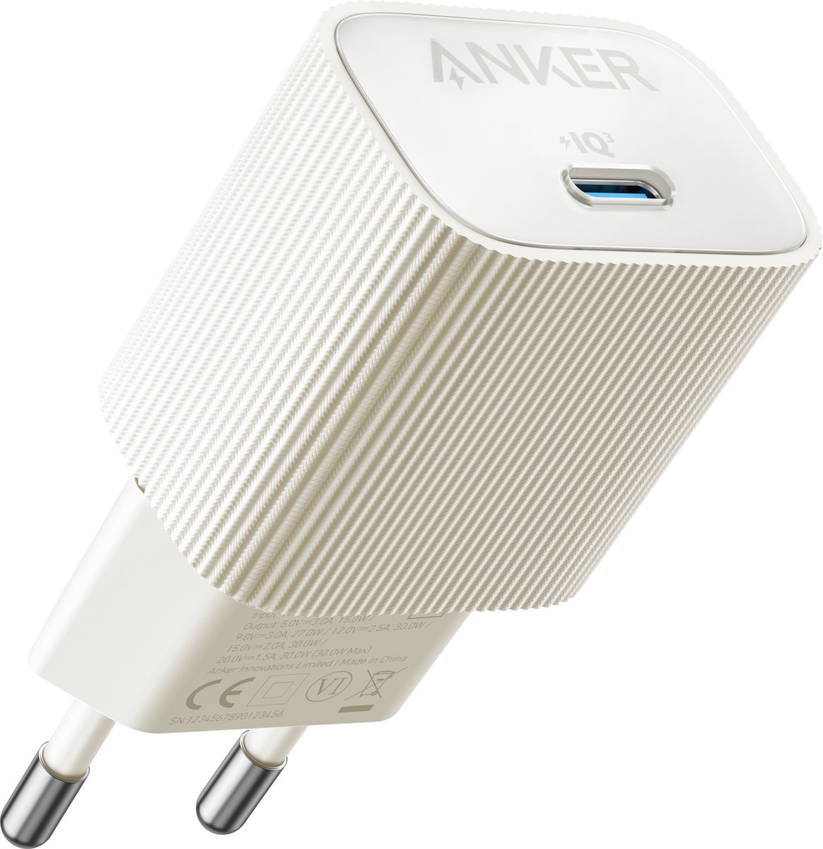 Anker 511 Nano 4 30W USB-C Power Adapter - White