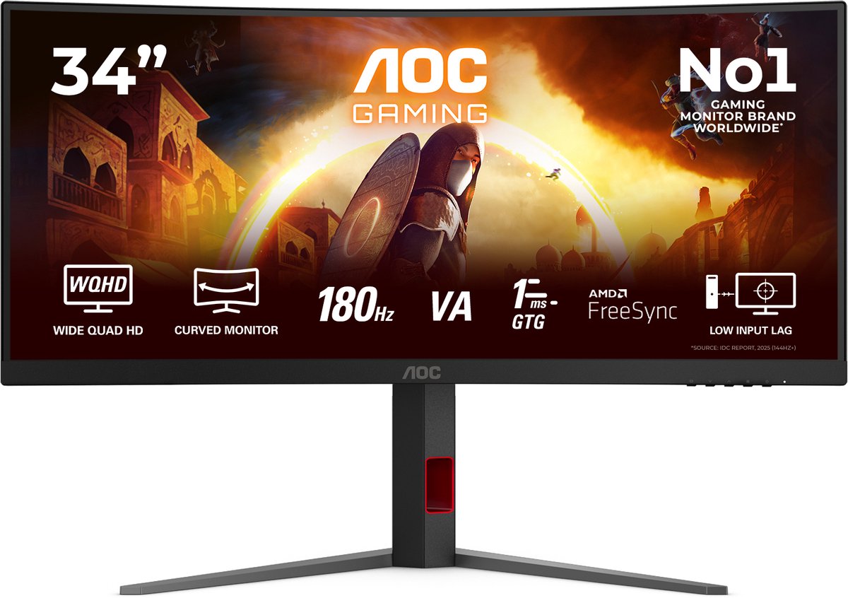 34" AOC CU34G4 - 3440x1440 (UWQHD) - 180Hz - VA