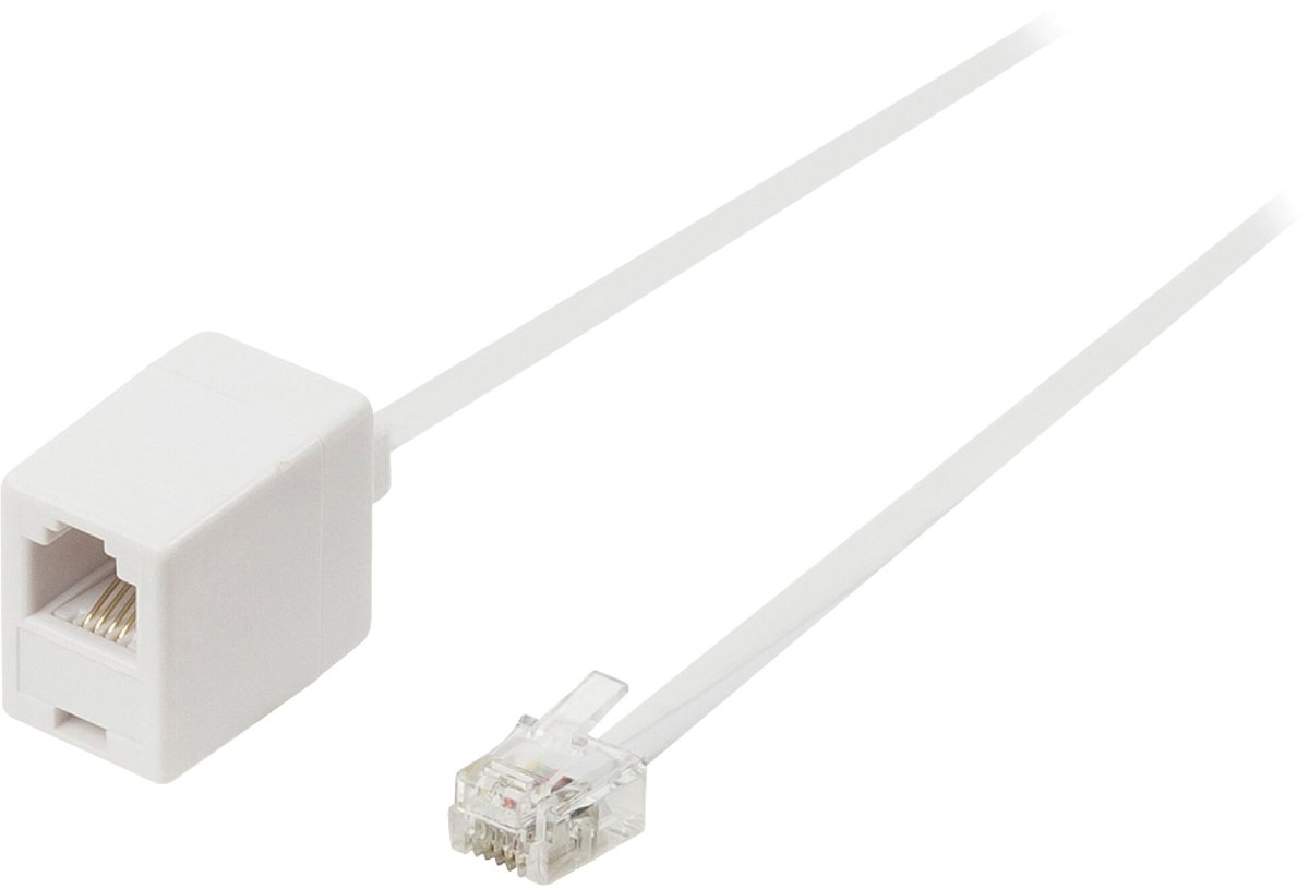 Nedis TCGL90205WT100 telephone cable - Hvid