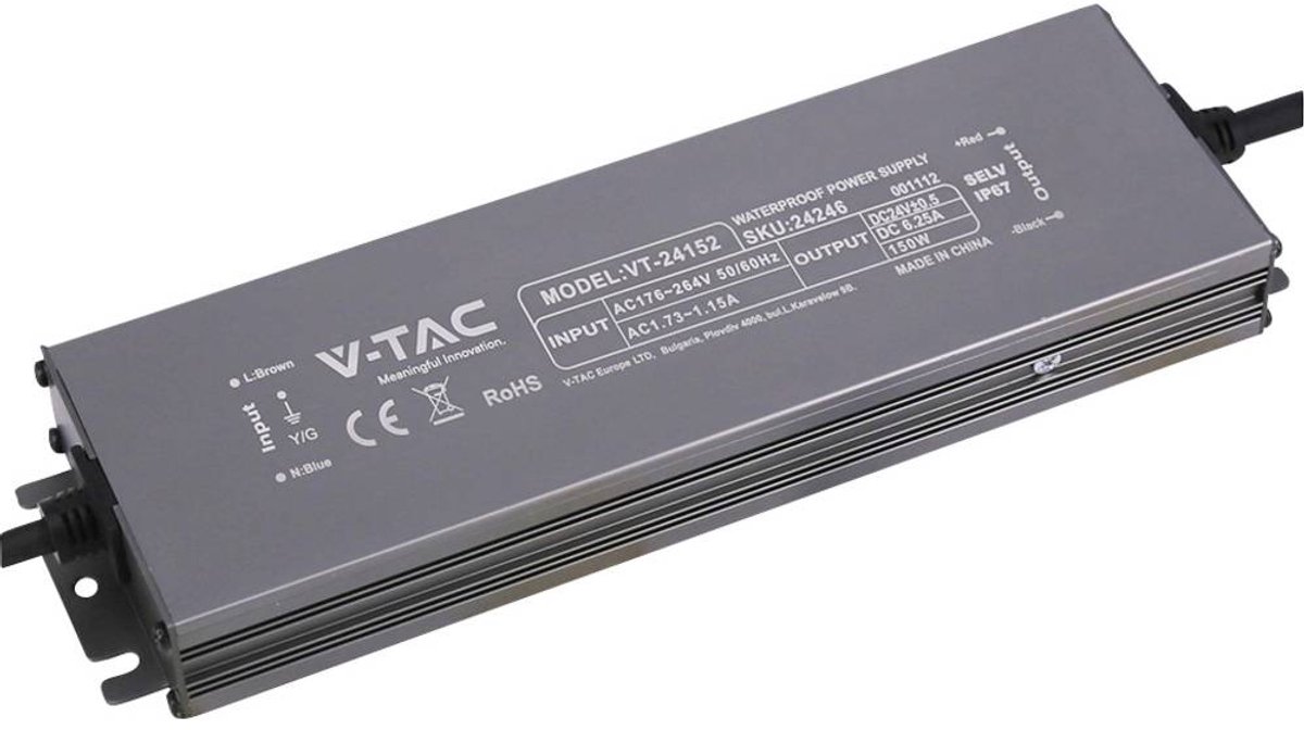 V-TAC VT-24152 Transformateur pour LED à tension constante 150 W 6.25 A 24 V/DC non dimmable 1 pc(s)