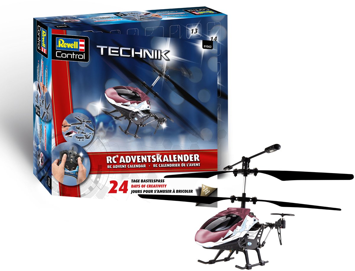 Revell Control Helicopter kit à monter, jouet Calendrier de lAvent Classe dâge à partir de 12 ans