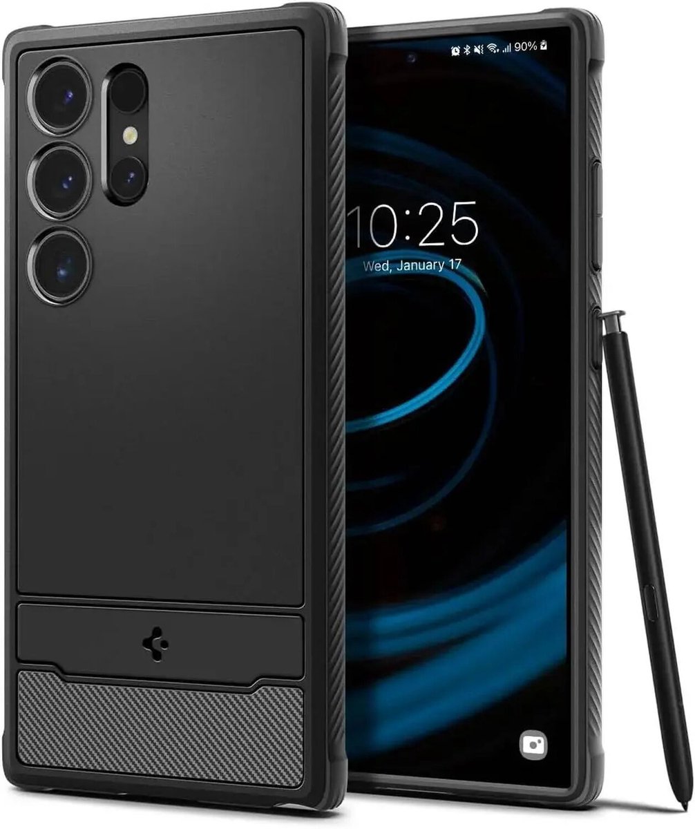 Spigen Rugged Armor - matte black - Samsung Galaxy S24 Ultra