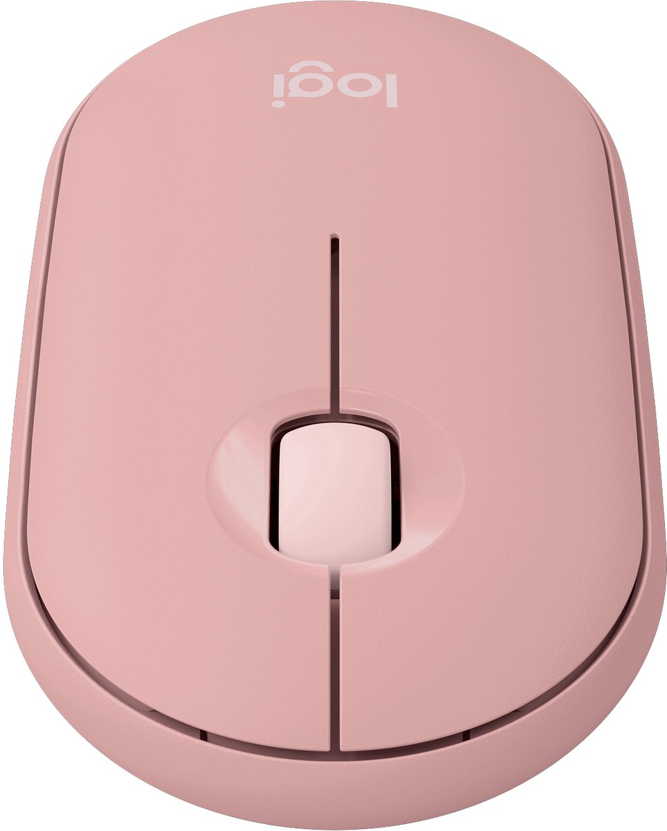 Logitech Pebble Mouse 2 M350s Wireless - Tonal Rose - Mus - Optisk - 3 knapper - Rød
