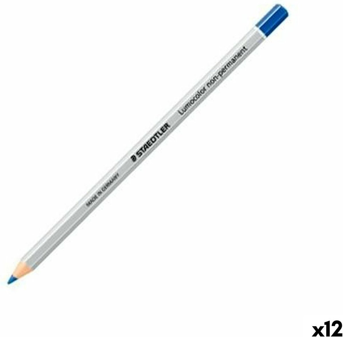 Staedtler LUMOCOLOR TØRMARKER NON-P BLÅ, ÆSKE 12 STK