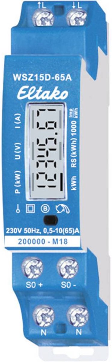 Eltako WSZ15D-65A MID 28065615 Compteur dénergie monophasé numérique 65 A conformité MID: oui 1 pc(s)