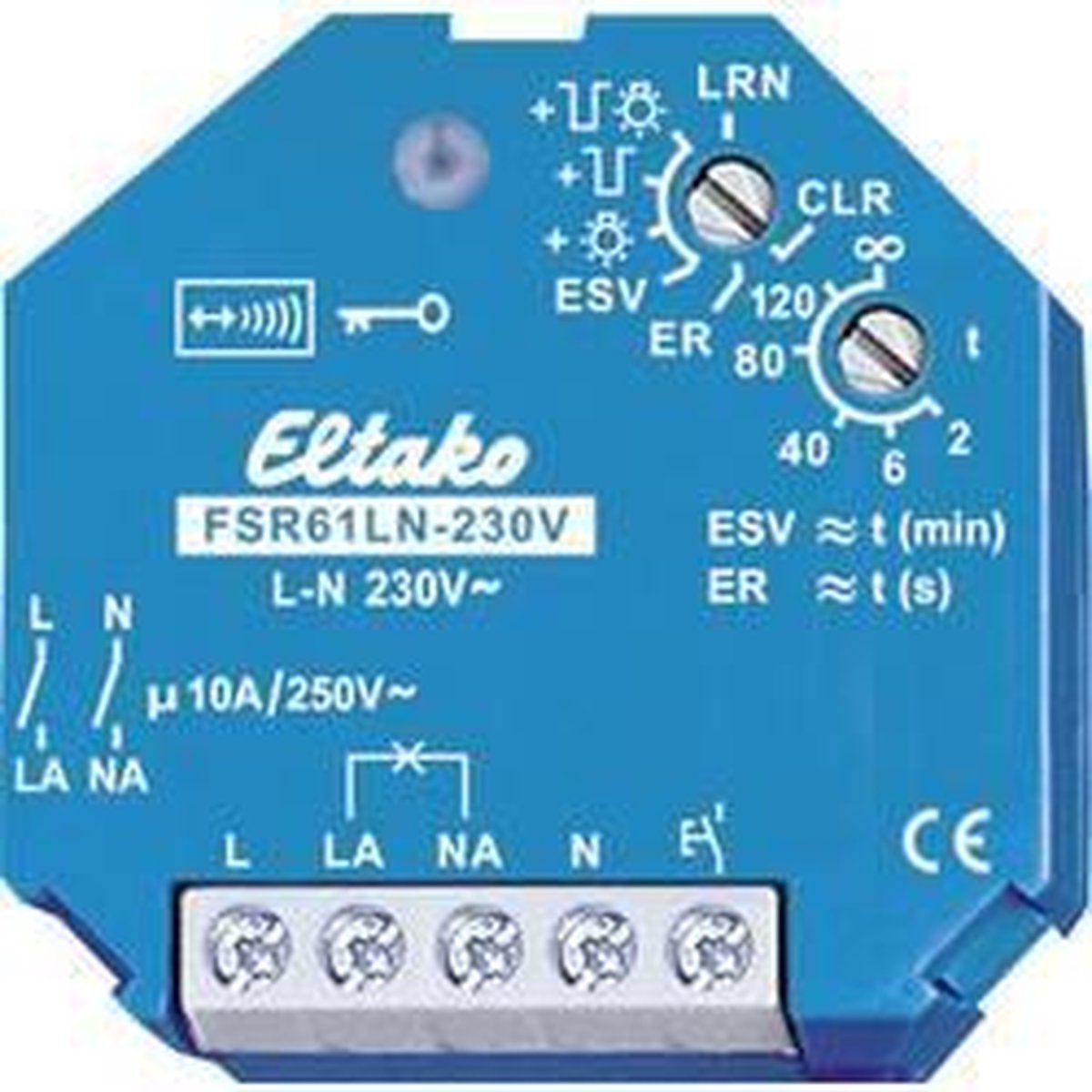 FSR61LN-230V Eltako sans fil Actionneur de commutation encastré Puissance de coupure (max.) 2000 W Portée max. 30 m