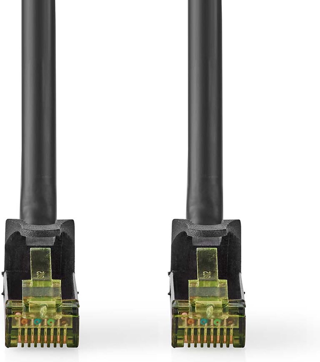 Nedis CAT7 Network Cable | S/FTP | RJ45 Male | RJ45 Male - Sort - 15m