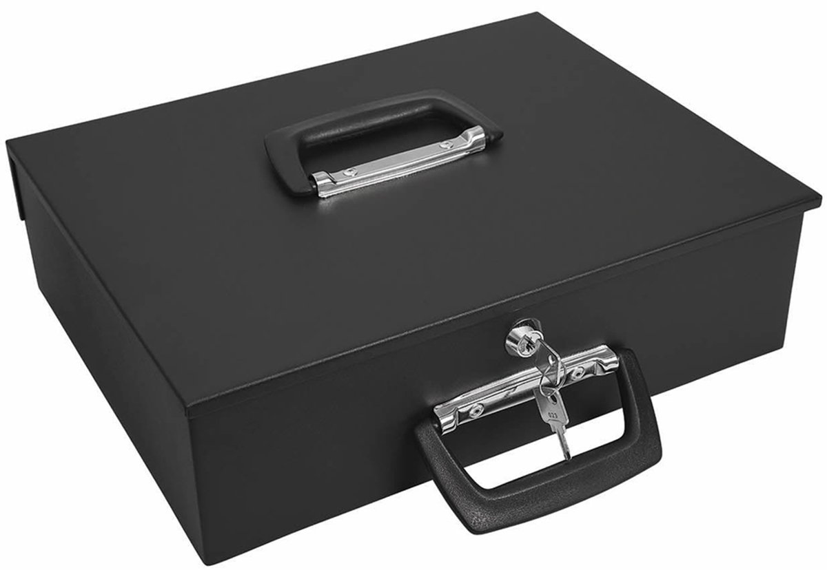 WEDO 1554465 Caisse à monnaie (L x l x H) 35.50 cm x 355 mm x 100 mm gris clair