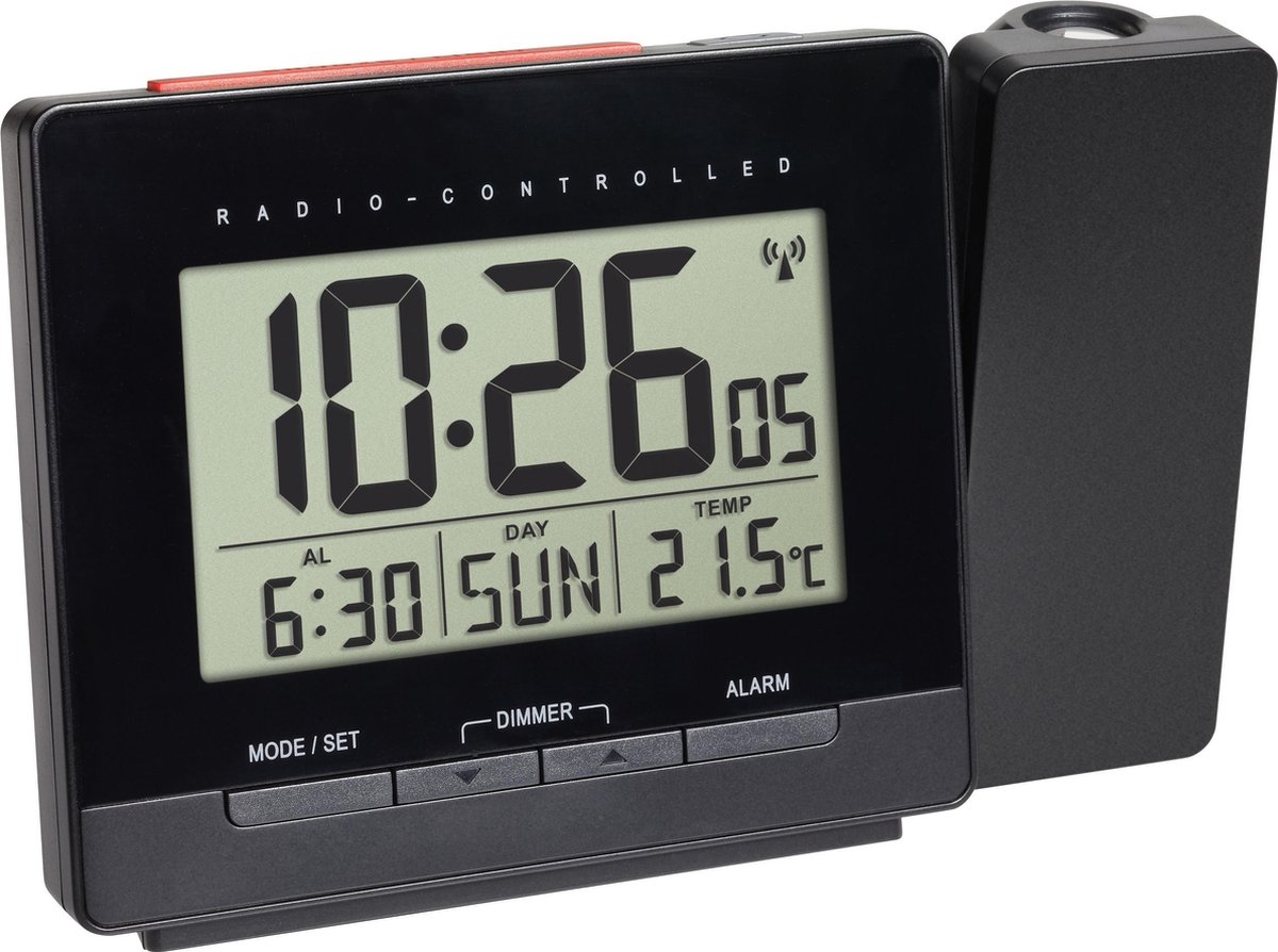 Réveil radiopiloté(e) TFA Dostmann 60.5016.01 numérique noir 1 pc(s)