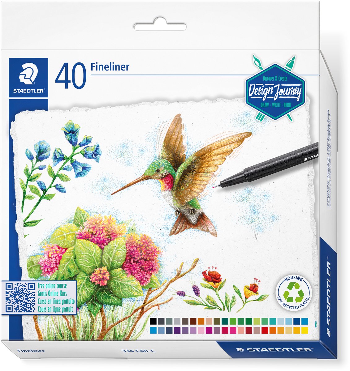 Staedtler TRIPLUS FINELINER rPP 40ASS.
