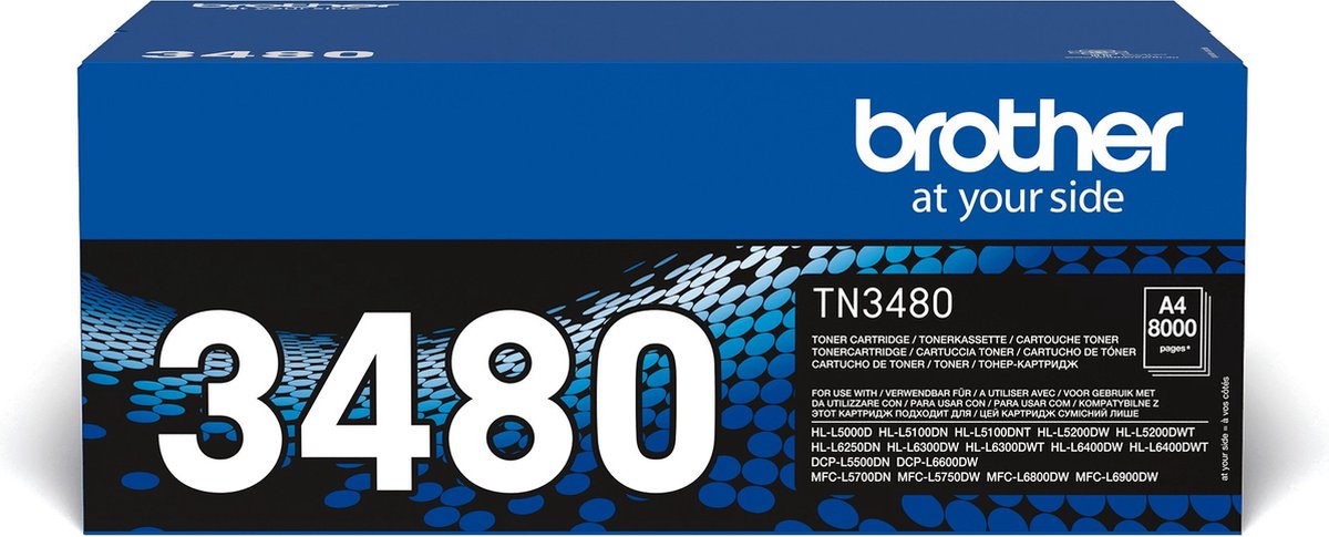 Cassette de toner dorigine Brother TN-3480 noir