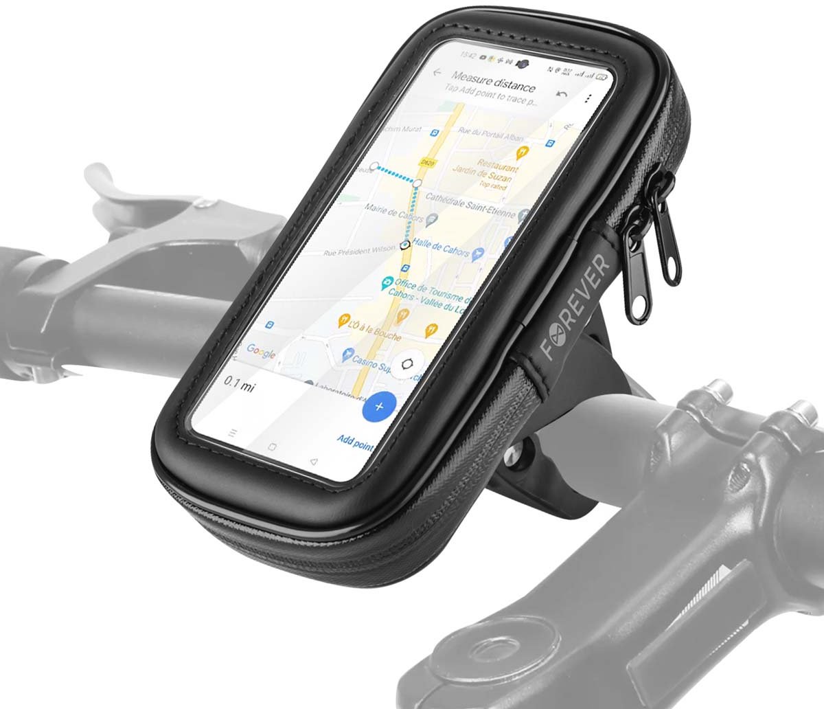 Forever XXL Waterproof 6.5" Bicycle Mobile Holder Black