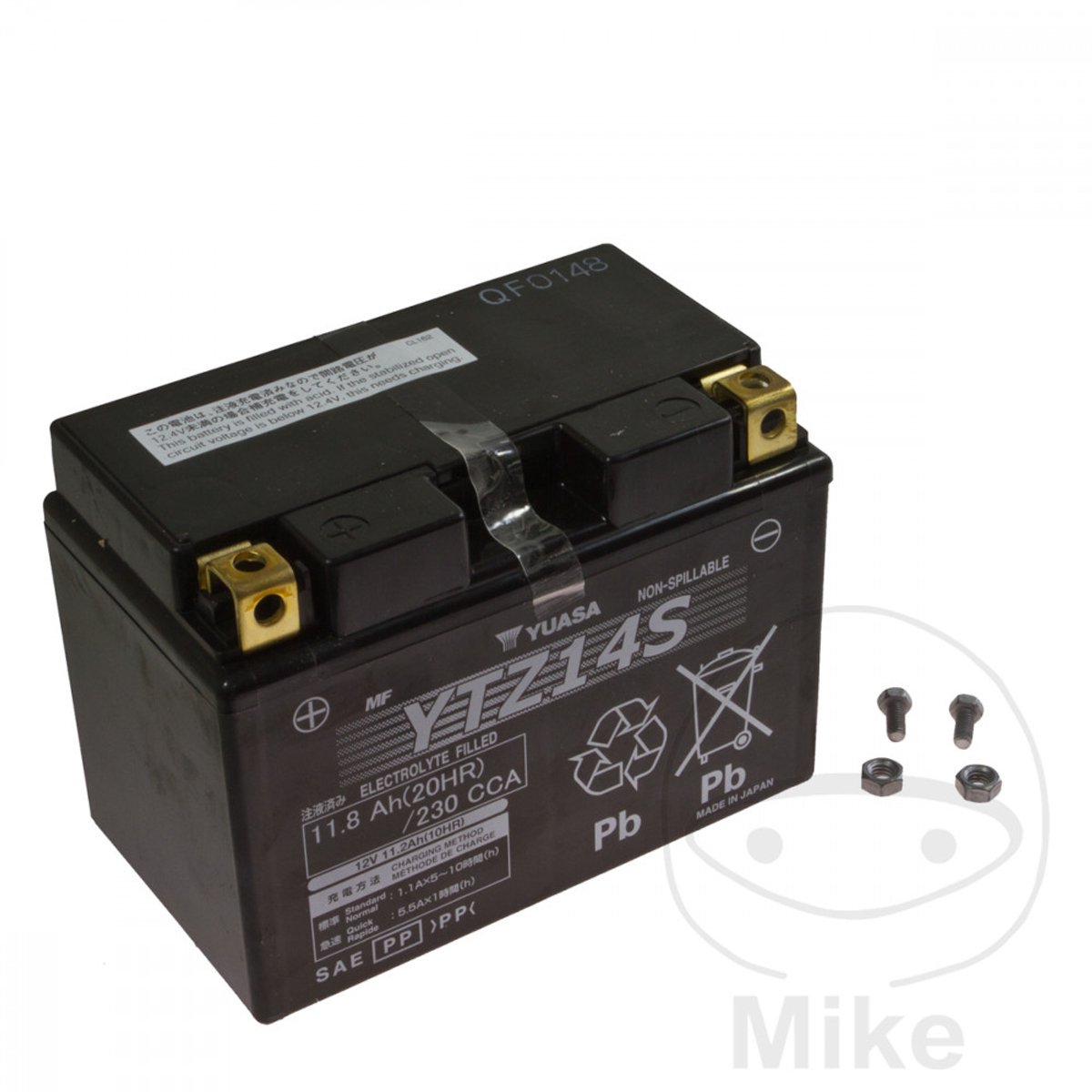 Yuasa YTZ14S Batterie de moto 12 V 11.2 Ah Type de pôle: Borne à vis type 11