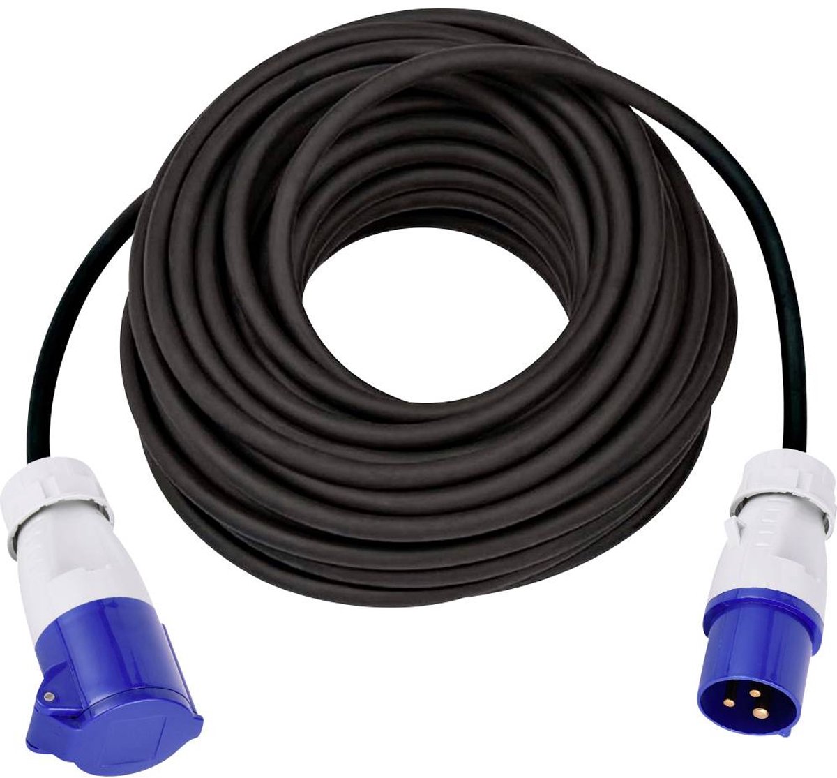 Max Hauri 162413 alimentation Rallonge 16 A bleu, noir 15.00 m H07RN-F 3G 1,5 mm²