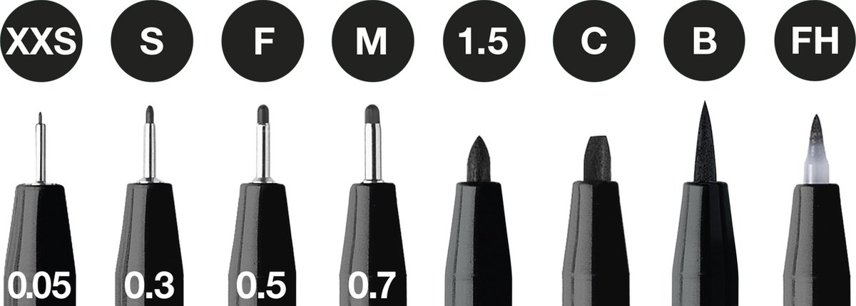 Faber-Castell 8 Pitt Artist Pens Black