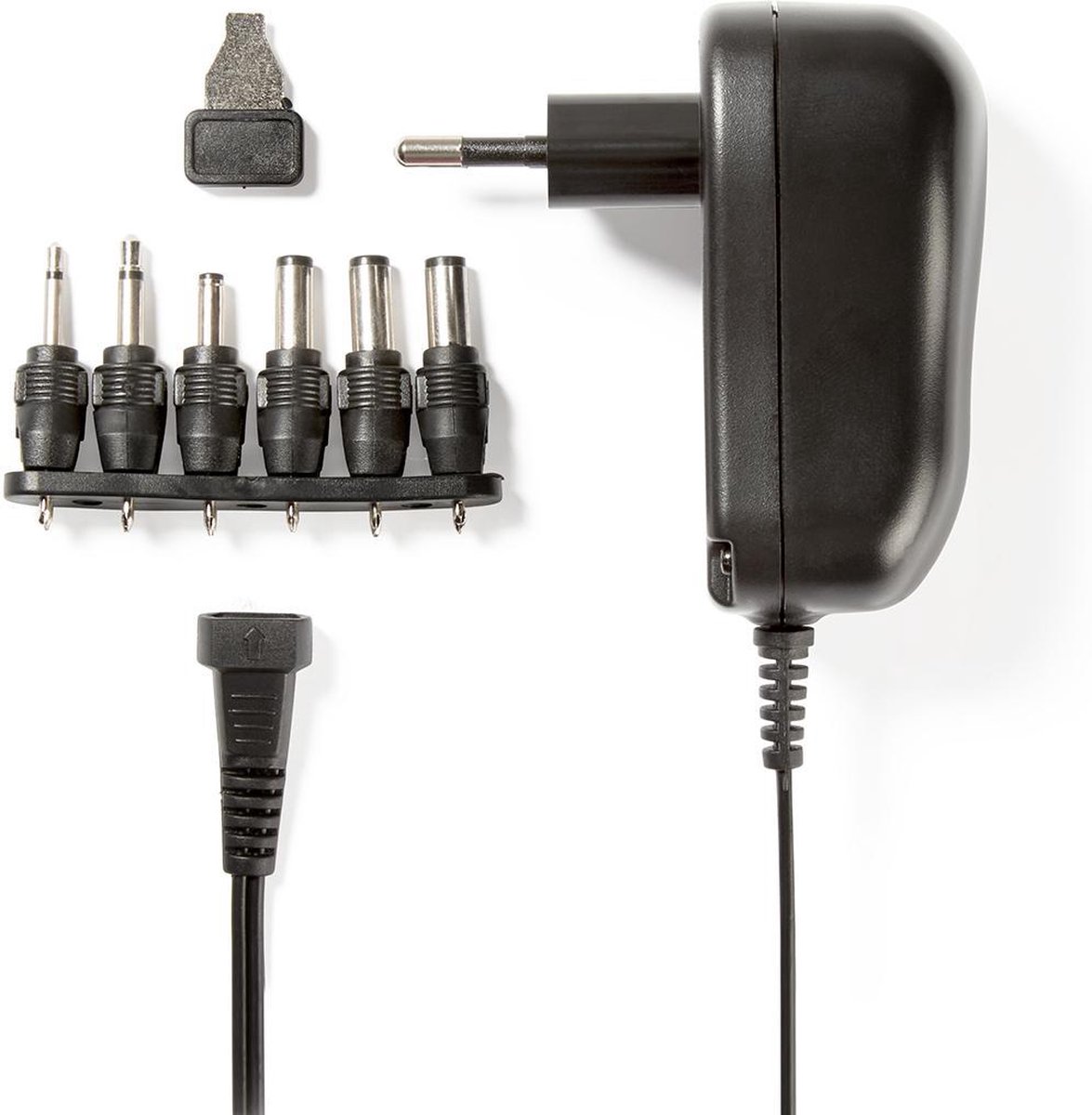 Nedis Universal AC Power Adapter - 12 W | 3 - 12 V DC | 1.80 m | 2.0 A | 6 plug(s)