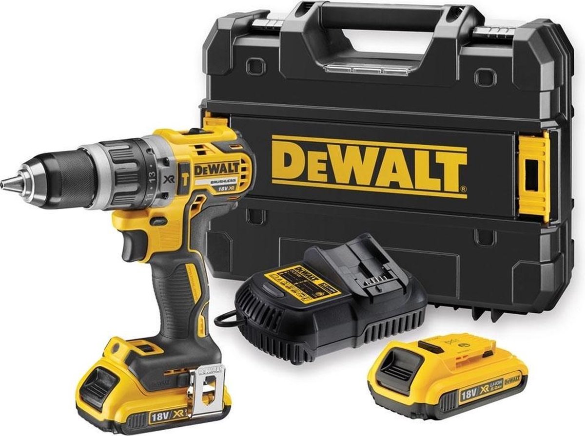 Dewalt DCD796D2-QW 18 V XR Li-Ion kulløs kompakt slagboremaskine