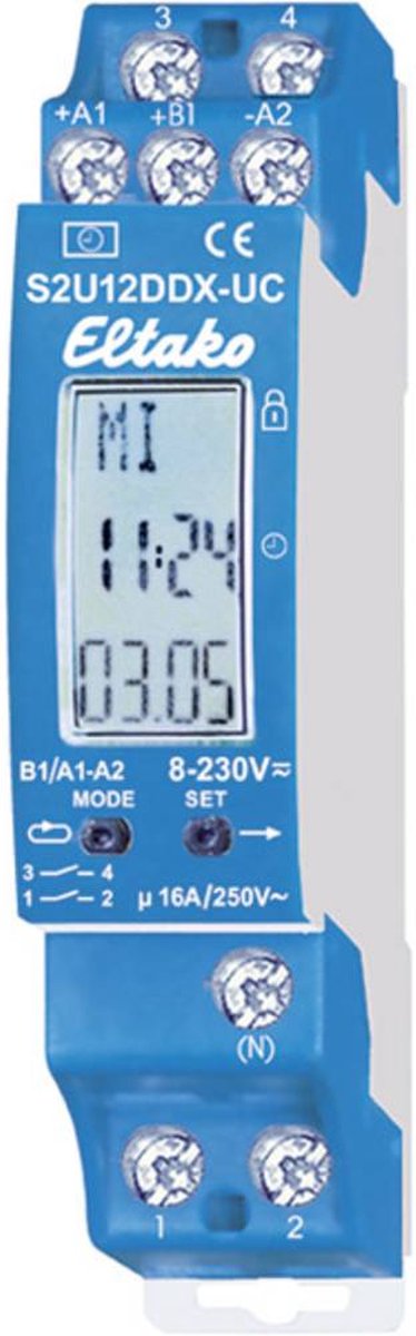 Eltako S2U12DDX-UC Programmateur horaire pour rail 230 V