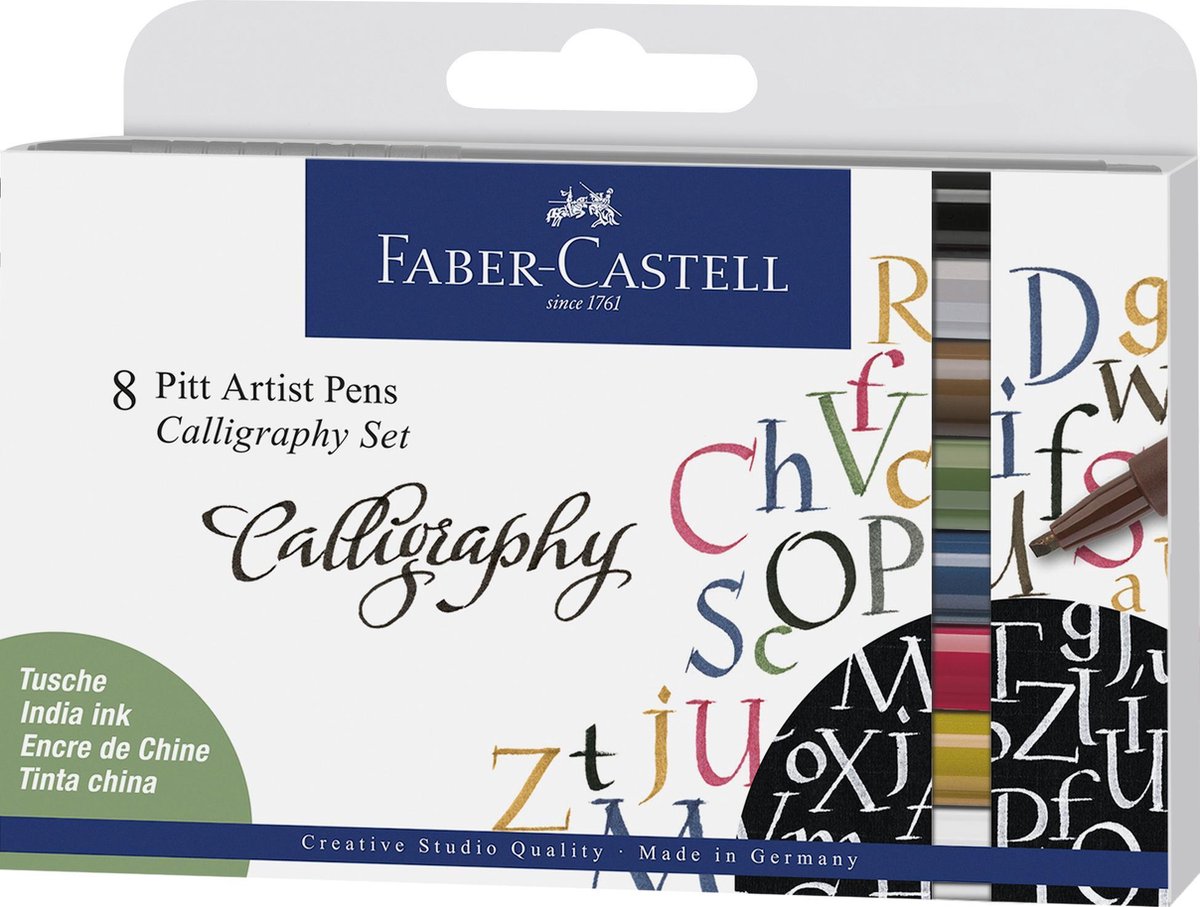 Faber-Castell Pitt artist pen Calligrafi sæt 8 ass