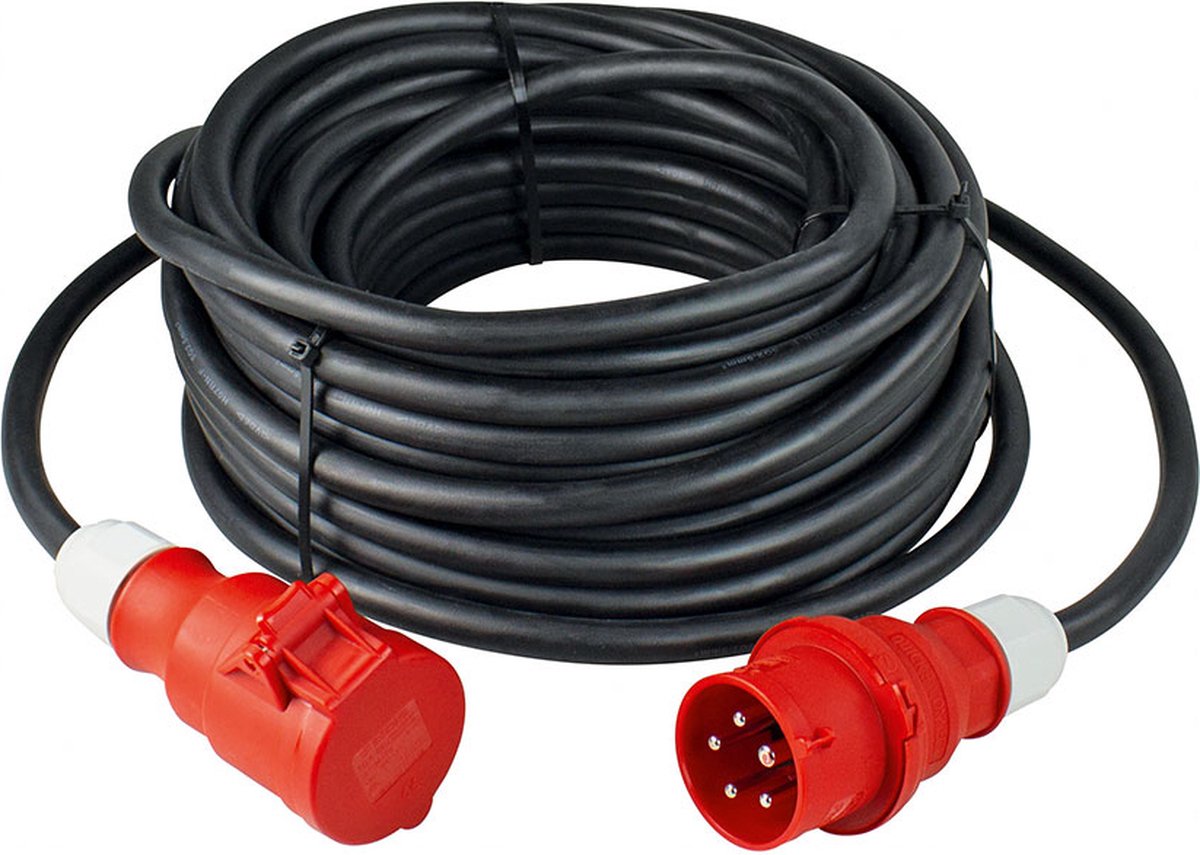 AS Schwabe 61360 alimentation Rallonge 16 A noir 5.00 m H07RN-F 5G 2,5 mm²
