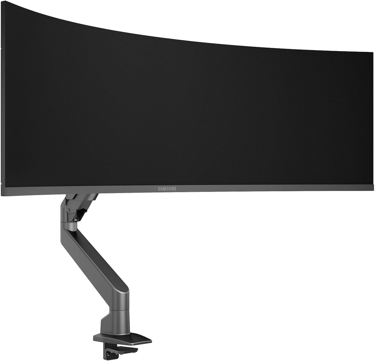 Multibrackets M - mounting kit - articulating - for curved LCD display - black - Maks 21 kg - Maks størrelse 49"