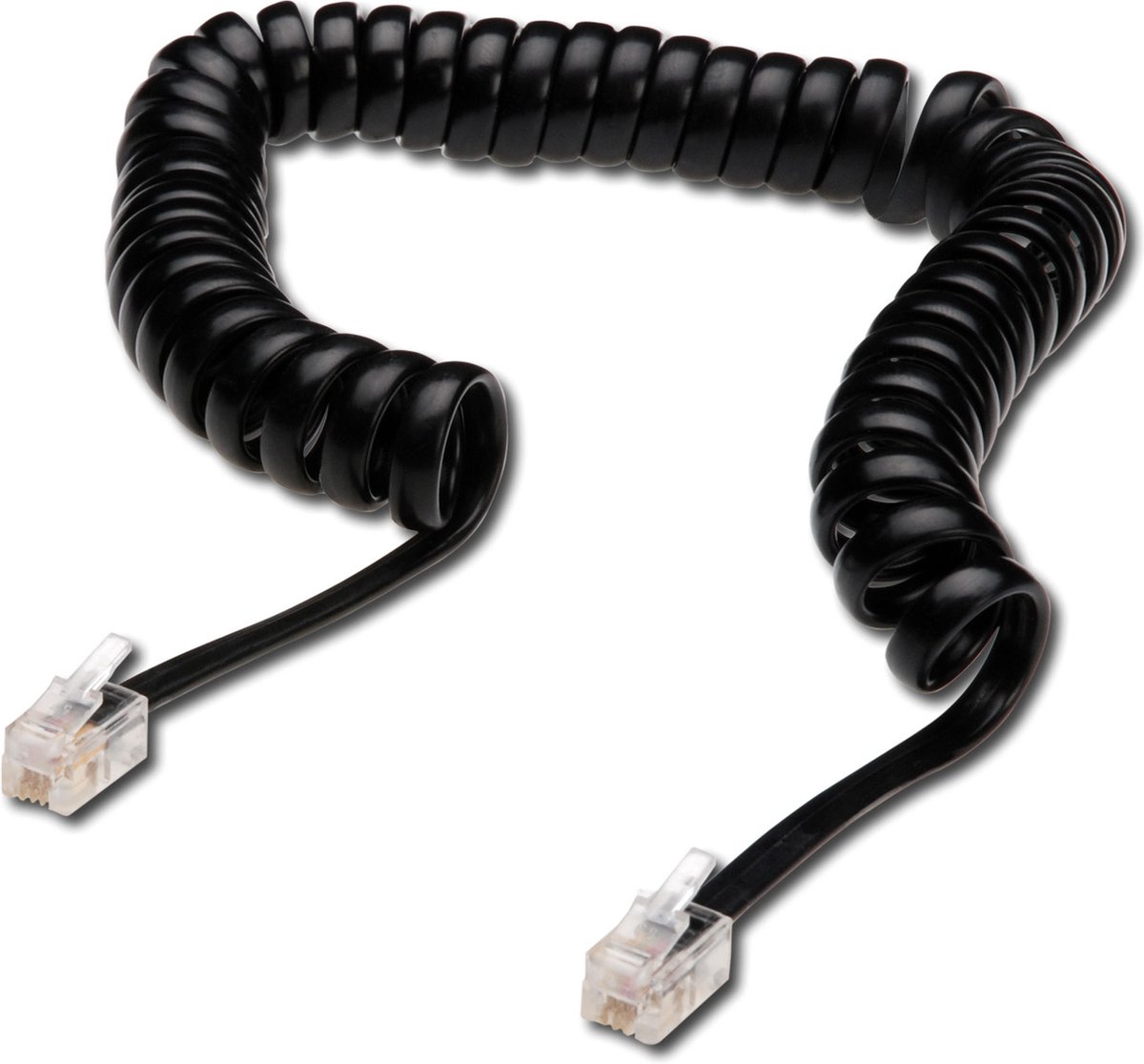 DIGITUS UAE Modular Connection Helix Cable - 4m - Sort - 4m