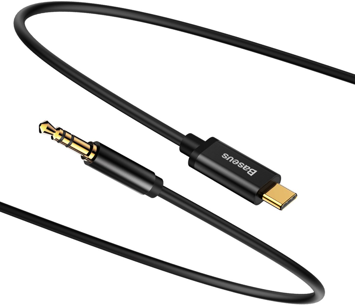 Baseus Yiven Audio cable USB-C to mini jack 3.5mm 1.2m (Black)