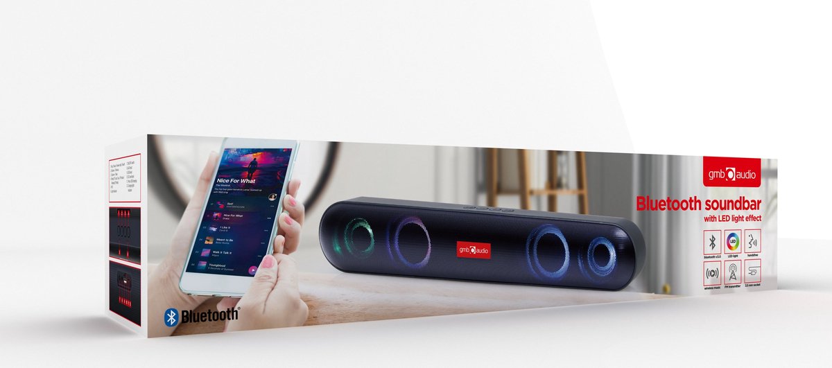 Gembird SPKBT-BAR400L - sound bar - wireless