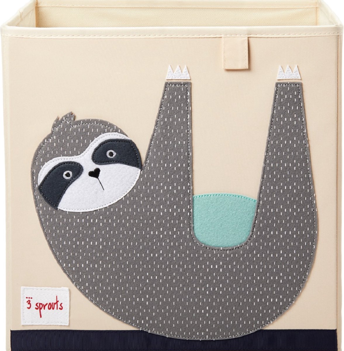 3 Sprouts Storage Box - Gray Sloth