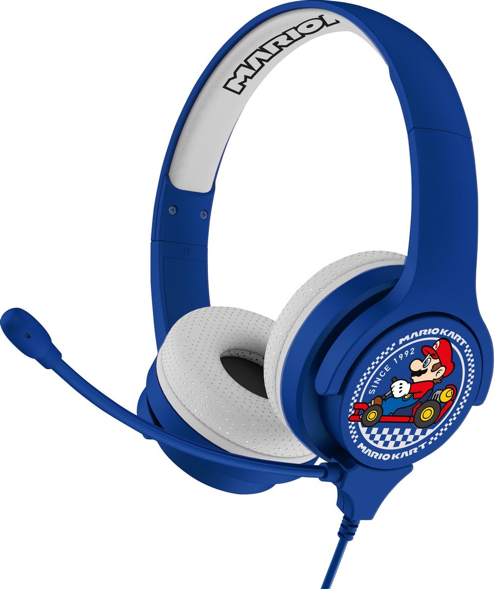 OTL Super Mario Nintendo Mariokart Headset Wired Head-band Gaming Blue White
