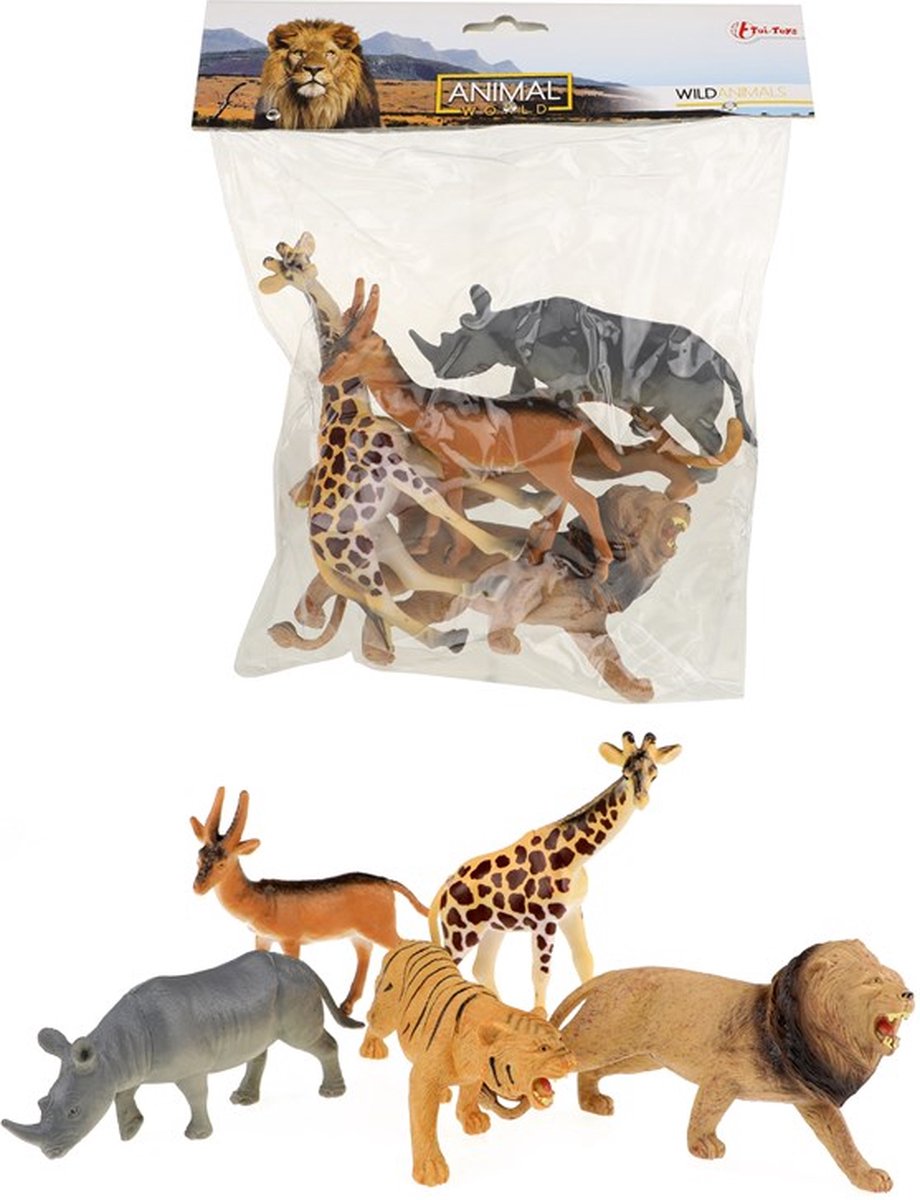 Toi-Toys Animal World Wild Animals Deluxe 5pcs.