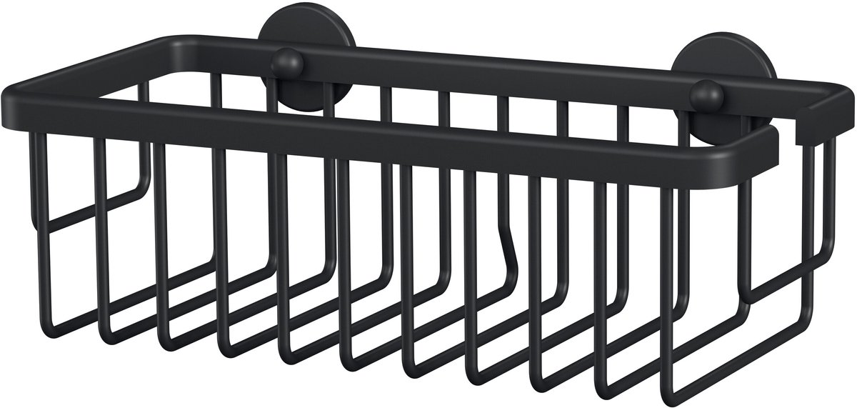 tesa ALUXX BLACK Aluminium Wall-mounted Shower Basket