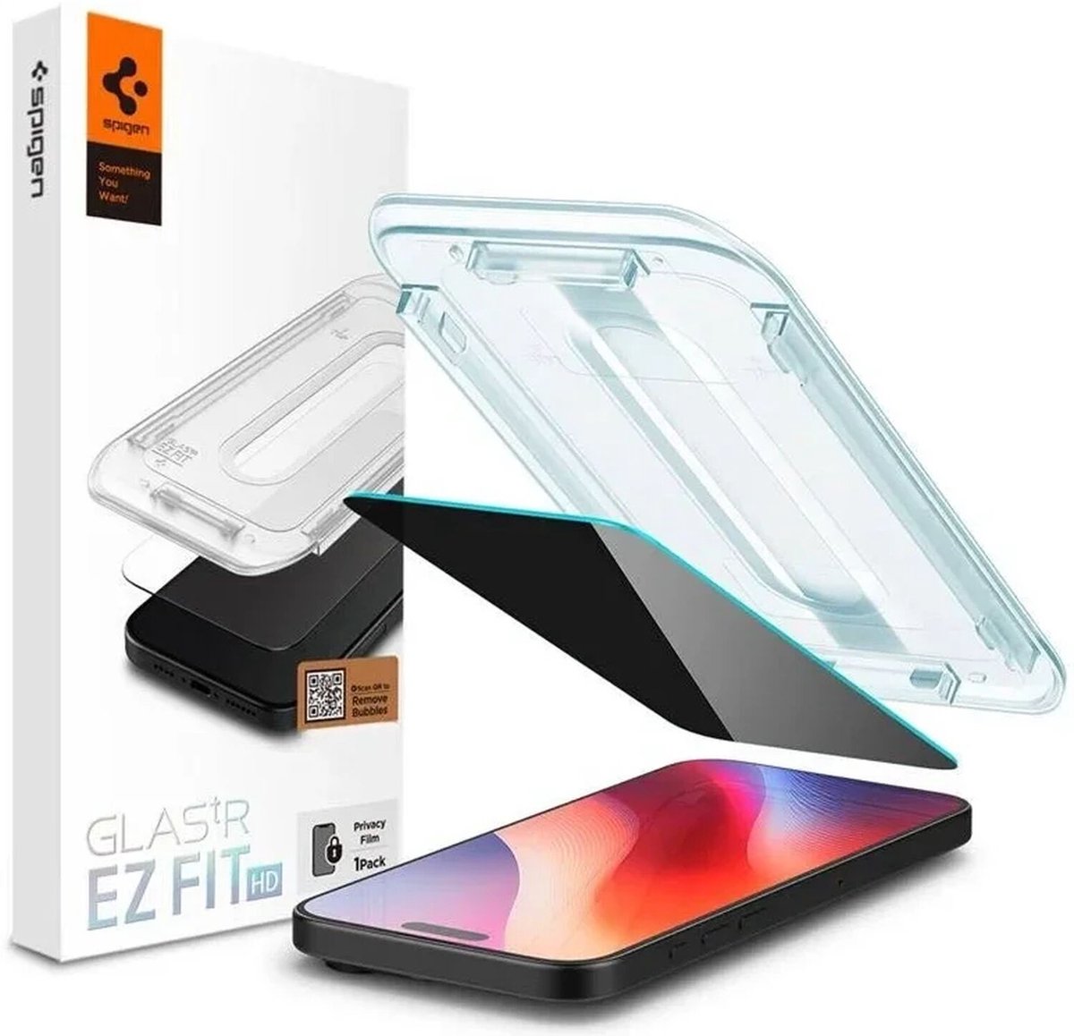 Spigen Glass tR EZ Fit HD (Privacy) 1 Pack - Transparency - iPhone 16 Pro Max
