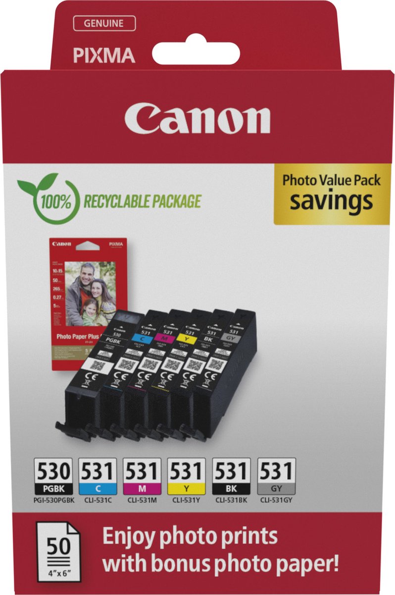 Canon PGI-530/CLI-531 / 6117C004 PGBK/C/