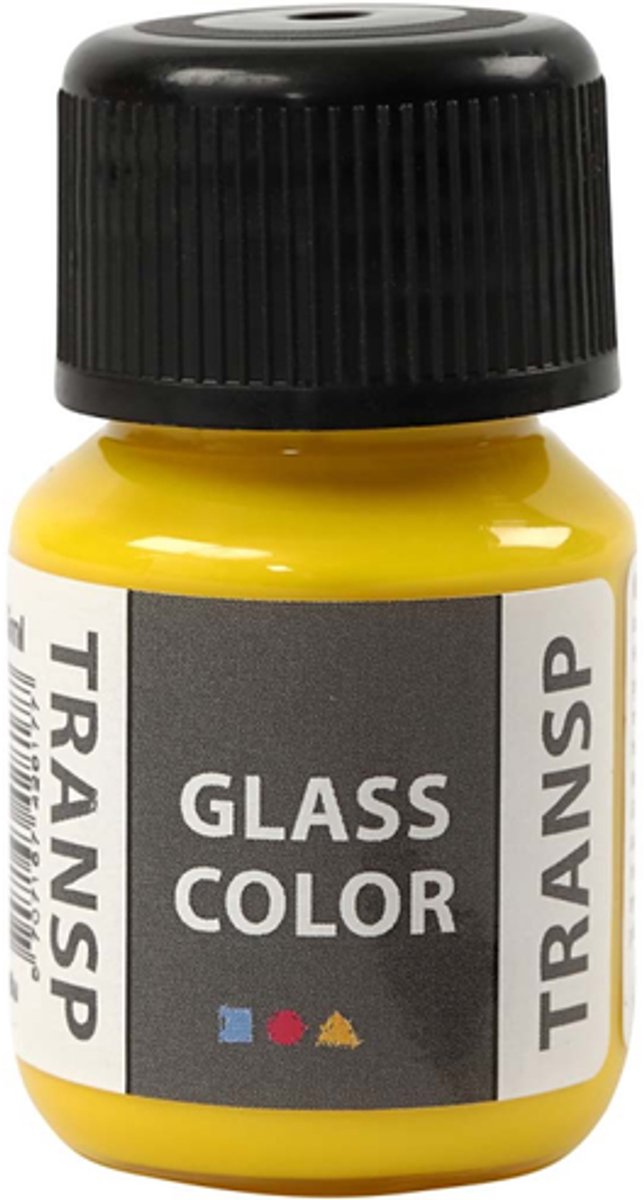 Creativ Company Glass Color Transparent Paint - Lemon Yellow 30ml