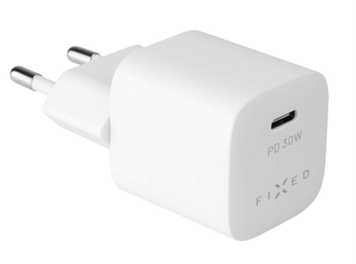FIXED Super Hurtig Mini Hjemmeoplader USB-C PD 30W Hvid