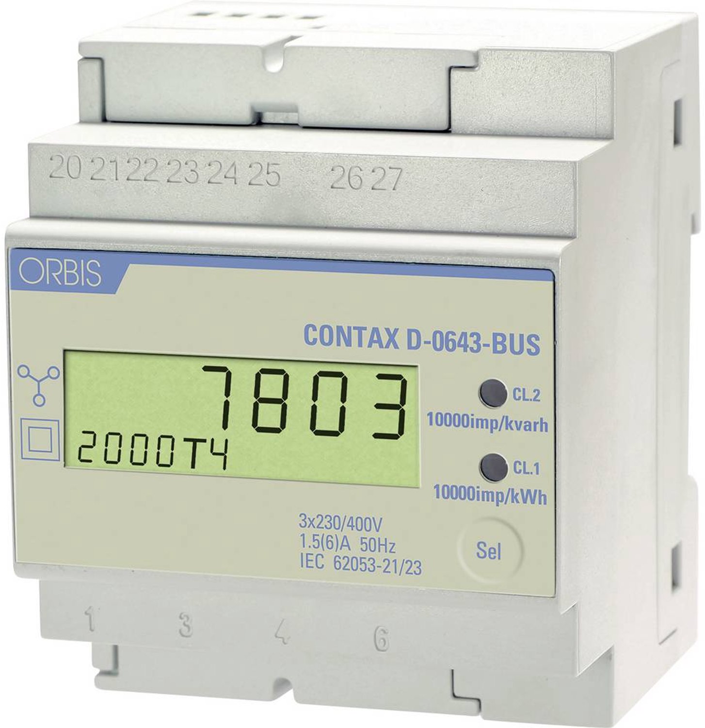 ORBIS Zeitschalttechnik kW-Zähler OB709600 Compteur d'énergie triphasé  numérique 1.5 A conformité  MID: non  1 pc(s)
