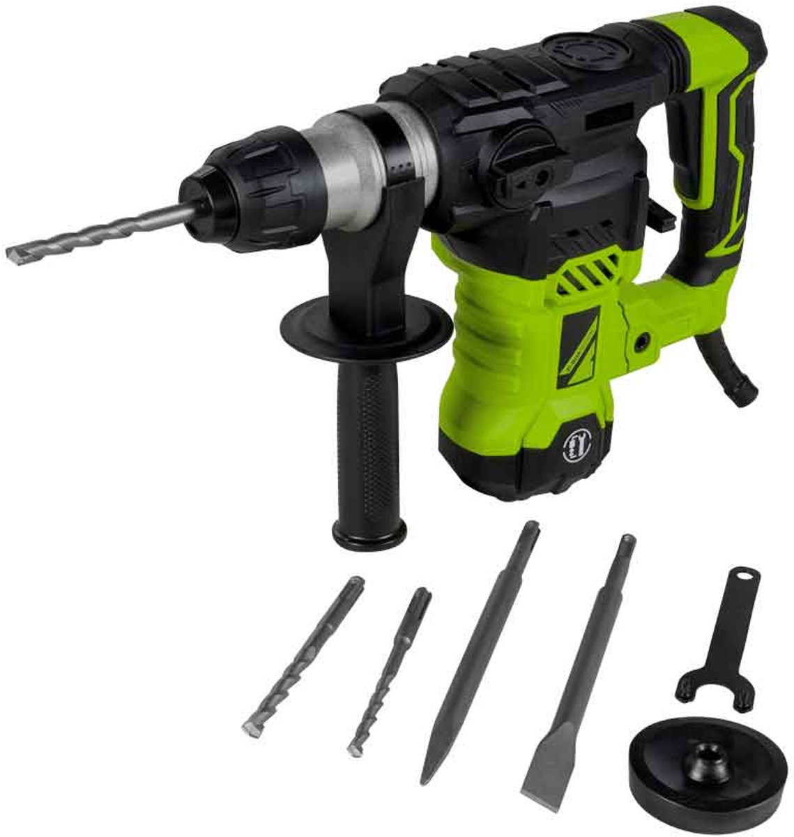 Zipper ZI-BHA1500DN SDS-Plus-Marteau perforateur 230 V 1500 W + accessoires, + mallette