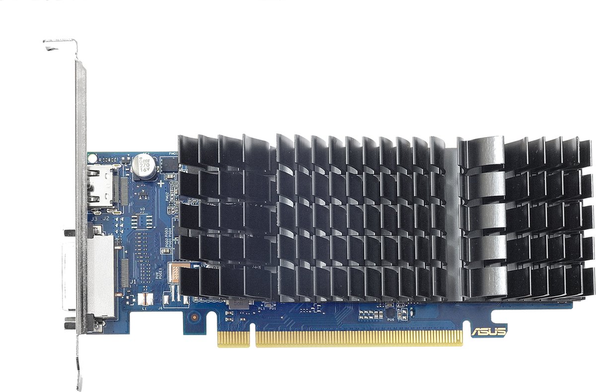 Asus Carte graphique Nvidia GeForce GT1030 2 GB RAM GDDR5 PCIe HDMI™, DVI refroidissement passif