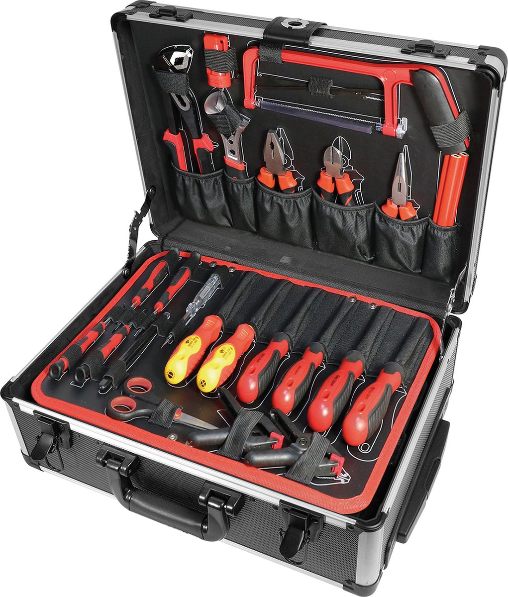 Brüder Mannesmann M29076 pour mécanicien de précision Mallette à outils équipée (L x l x H) 48 x 38 x 50 cm