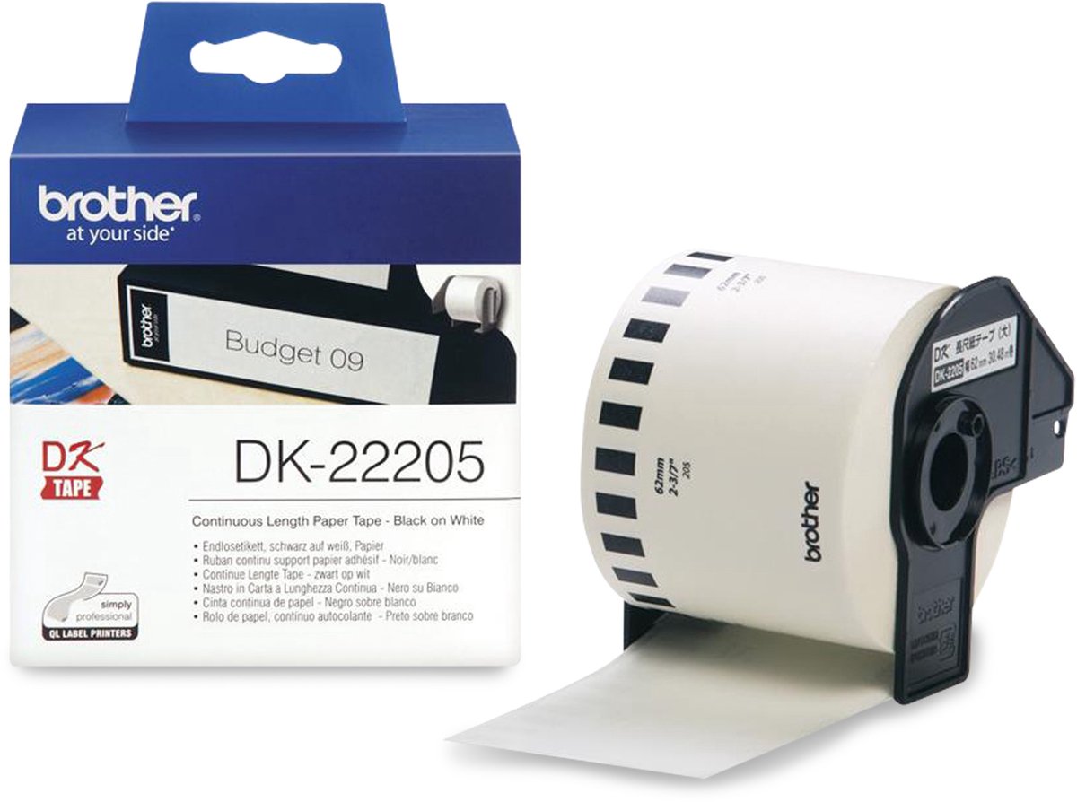 Brother DK22205 / Continuous Length Paper Tape 62 mm x 30.48 m