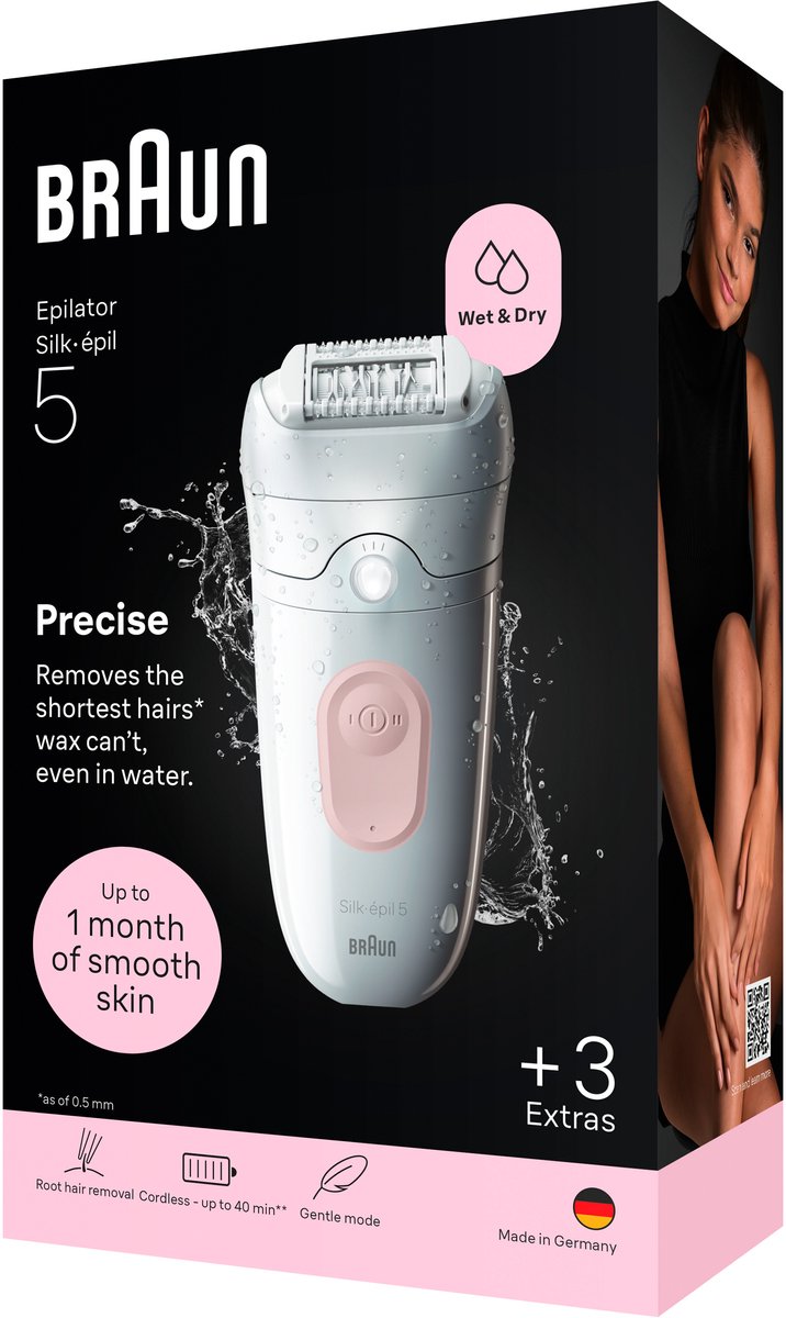 Braun Silk-épil 5-000 Epilateur rose, blanc