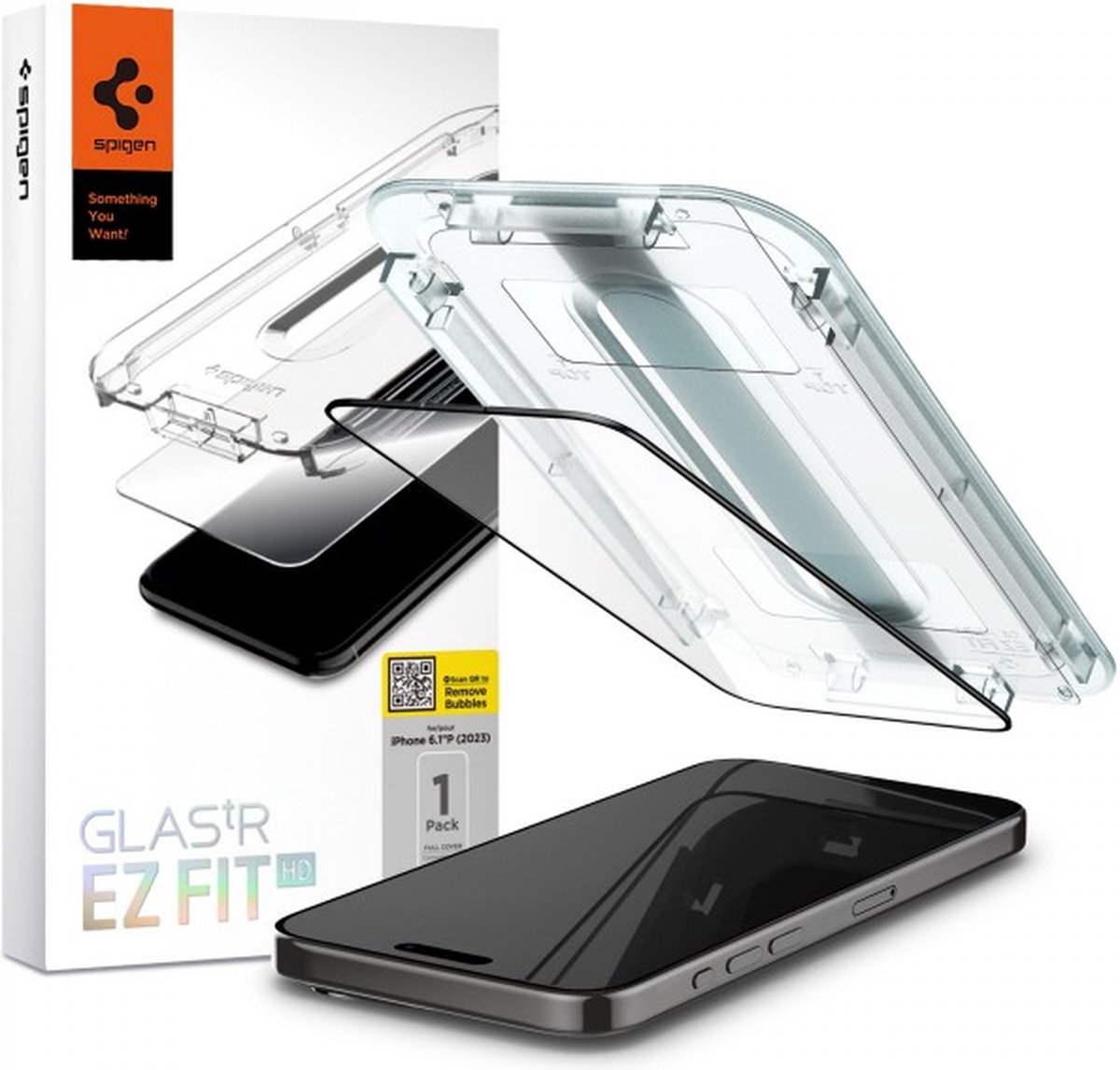 Spigen Glass tR EZ Fit HD 1 Pack - transparency - iPhone 15 Pro