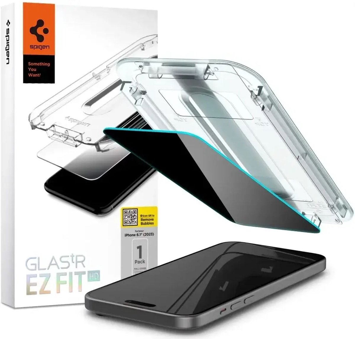 Spigen Glass tR EZ Fit HD Privacy 1 Pack - iPhone 16/15