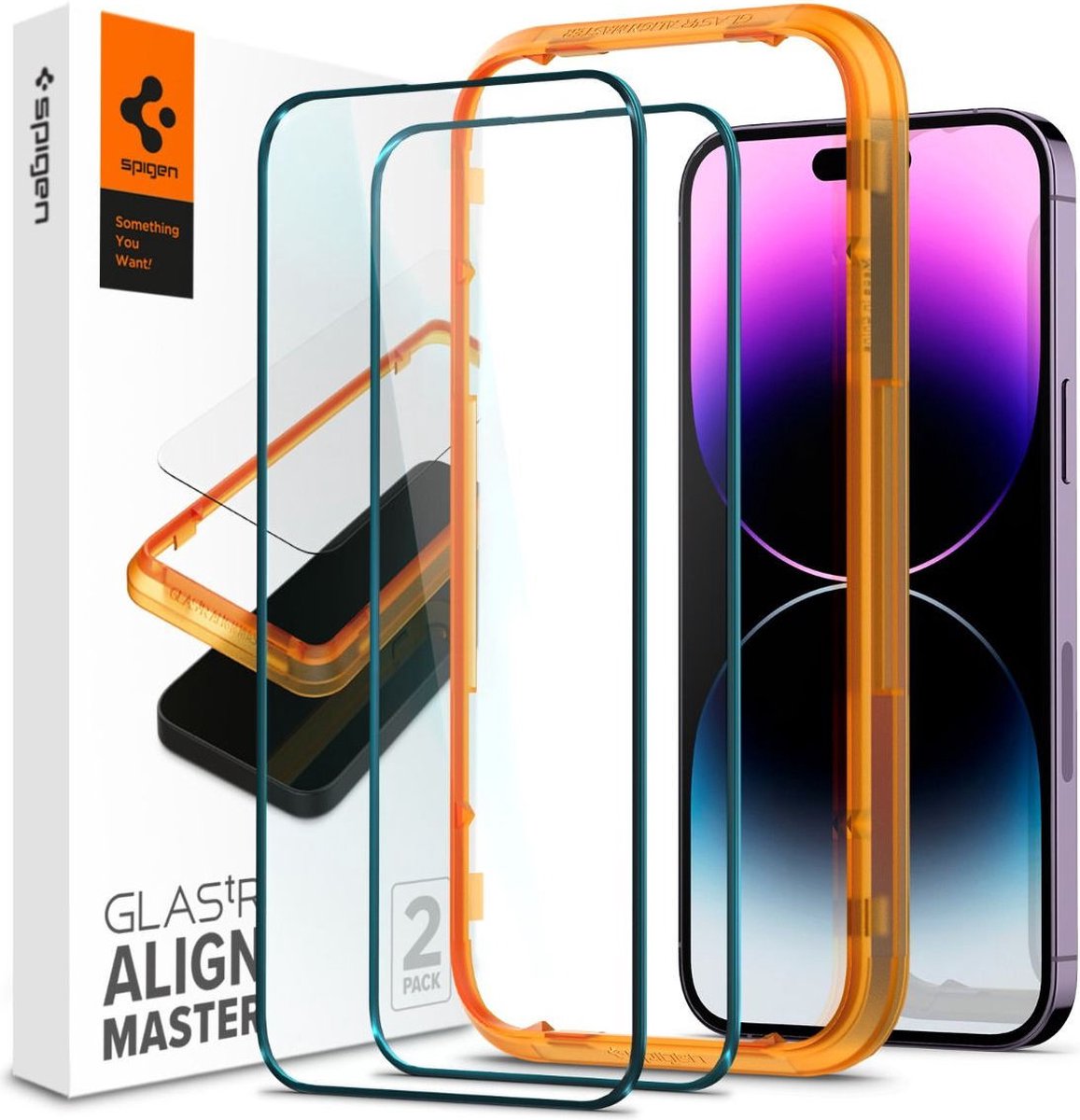Spigen tR Align Master 2 Pack - FC black - iPhone 14 Pro