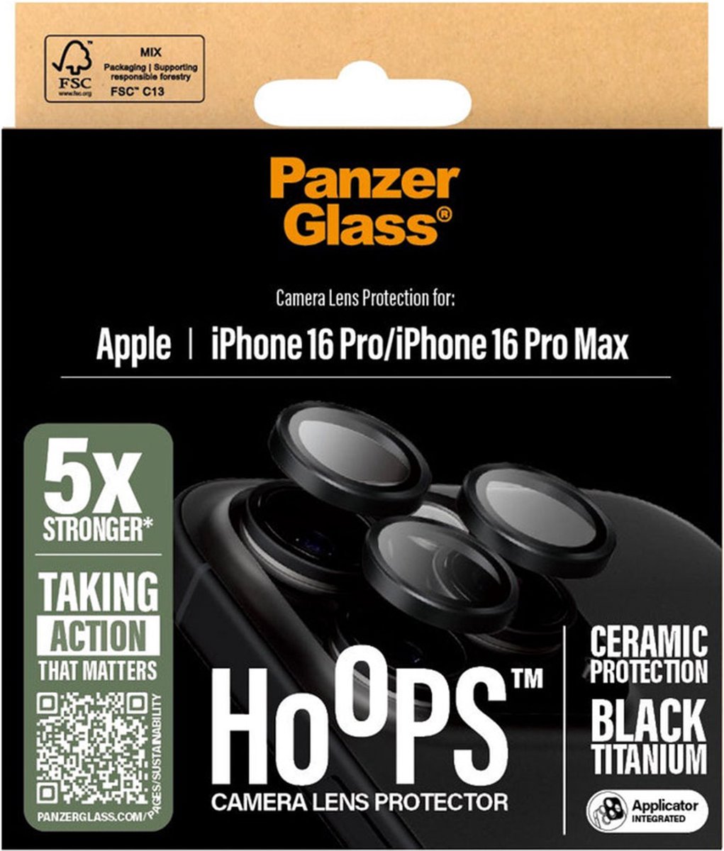 PanzerGlass Hoops™ Ceramic Lens Protector iPhone 16 Pro | 16 Pro Max