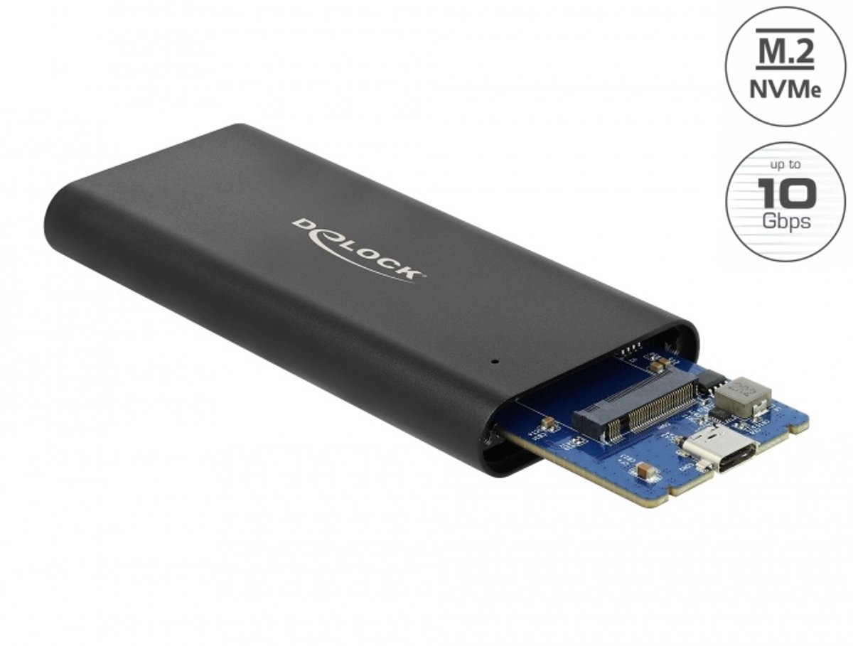 DeLOCK - Storage Enclosure - M.2 NVMe Card - USB 3.1 (Gen 2)