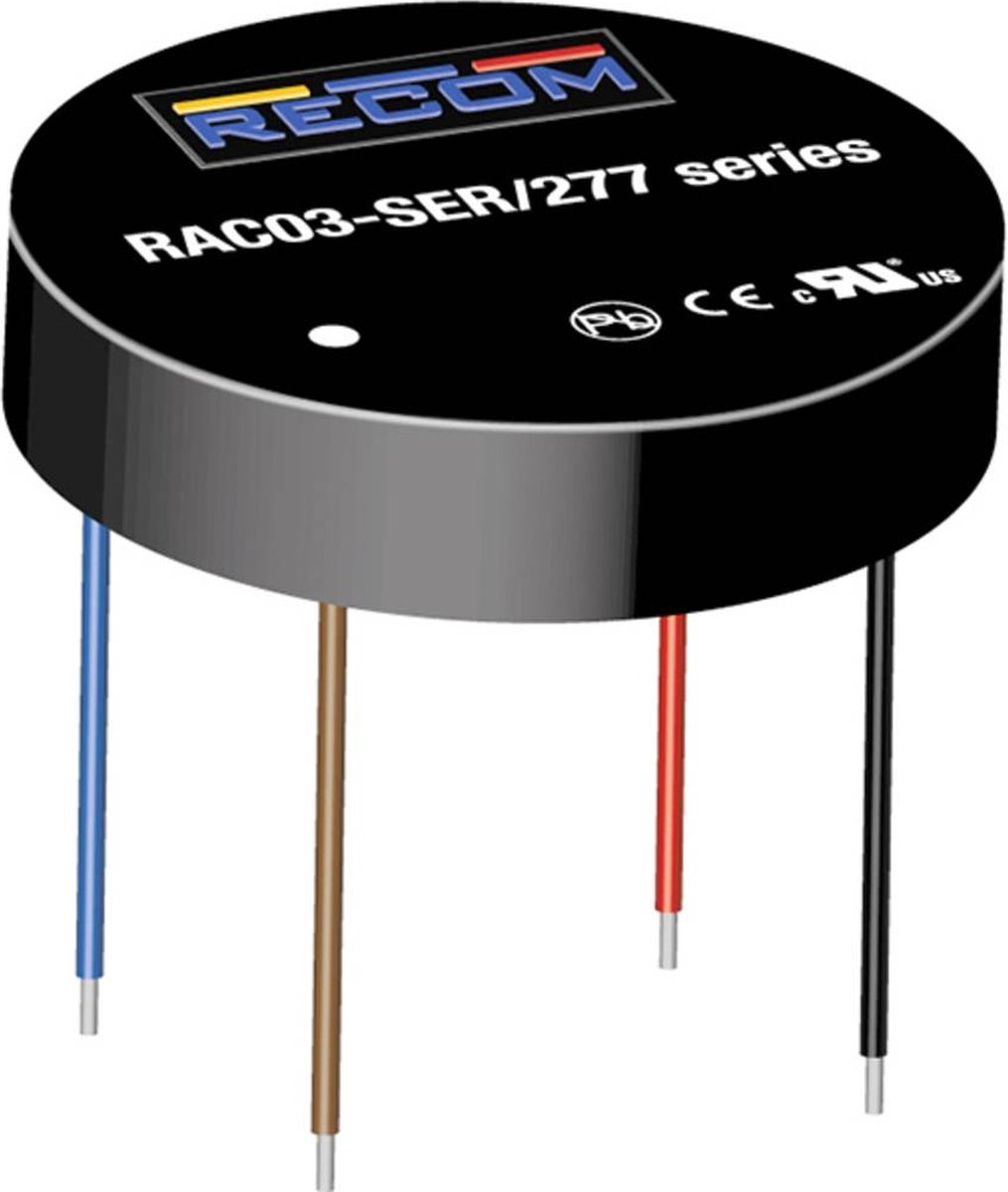 RECOM RAC03-3.3SER/277 Alimentation CA/CC pour circuits imprimés 3.3 V 3 W