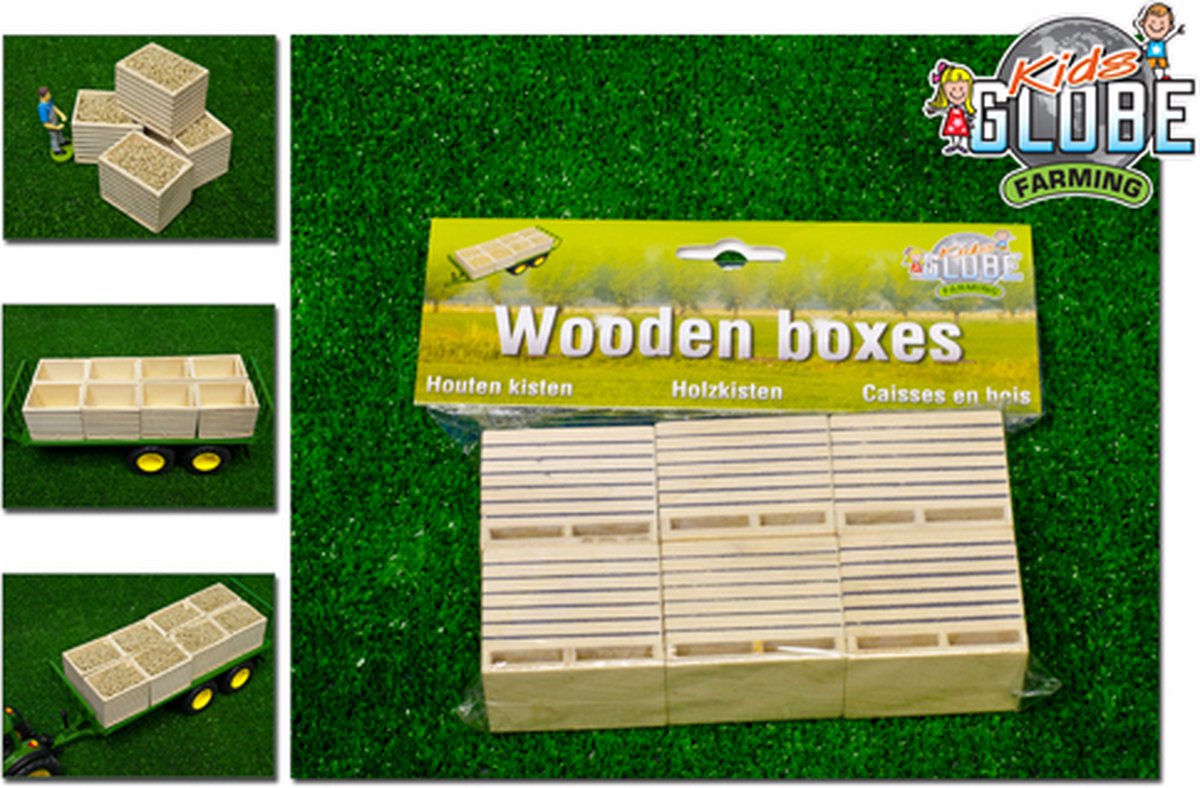 Kids Globe Wooden Potato Boxes 1:32 6 pcs.