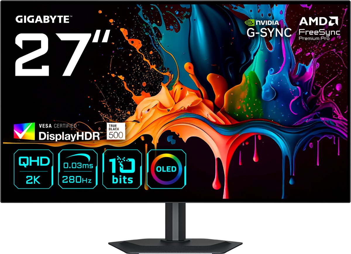 27" GIGABYTE MO27Q28G - 2560x1440 - 280Hz - WOLED